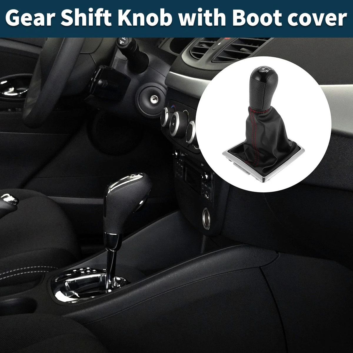 5 Speed Manual Gear Shift Knob with Cover for Ford Focus MK2 (2004–2008)