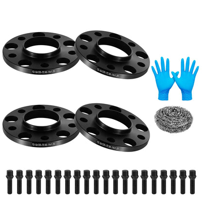 4x 12mm 5x120 Wheel Spacers HubCentric 14x1.25 for BMW 650i Gran Coupe (2013–2016)