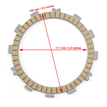 Clutch Friction Plate Kit for Suzuki GSXR600 GSXR750 (2006–2007) 21441-36F30, 21441-36F20