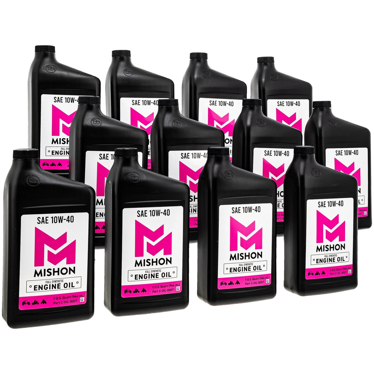 12 Quart Case of Engine Oil 10W-40 Full Synthetic for ATV UTV Motorcycle (519-COI2229L)