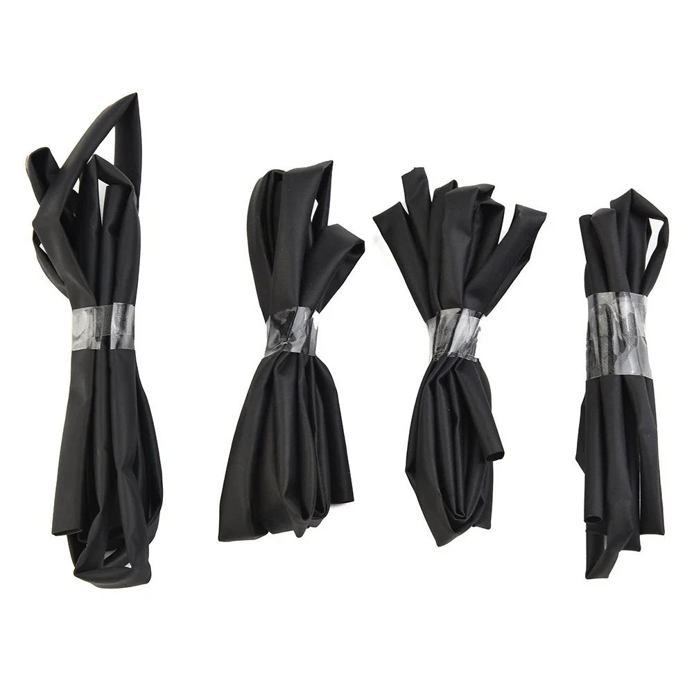 Set of 4 Heat Shrink Tubing 1 Meter Lengths 3mm 4mm 5mm 6mm