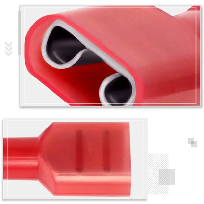 Set of 100 Crimp Style Female Spade Quick Disconnect Adapters for (16-22 AWG)