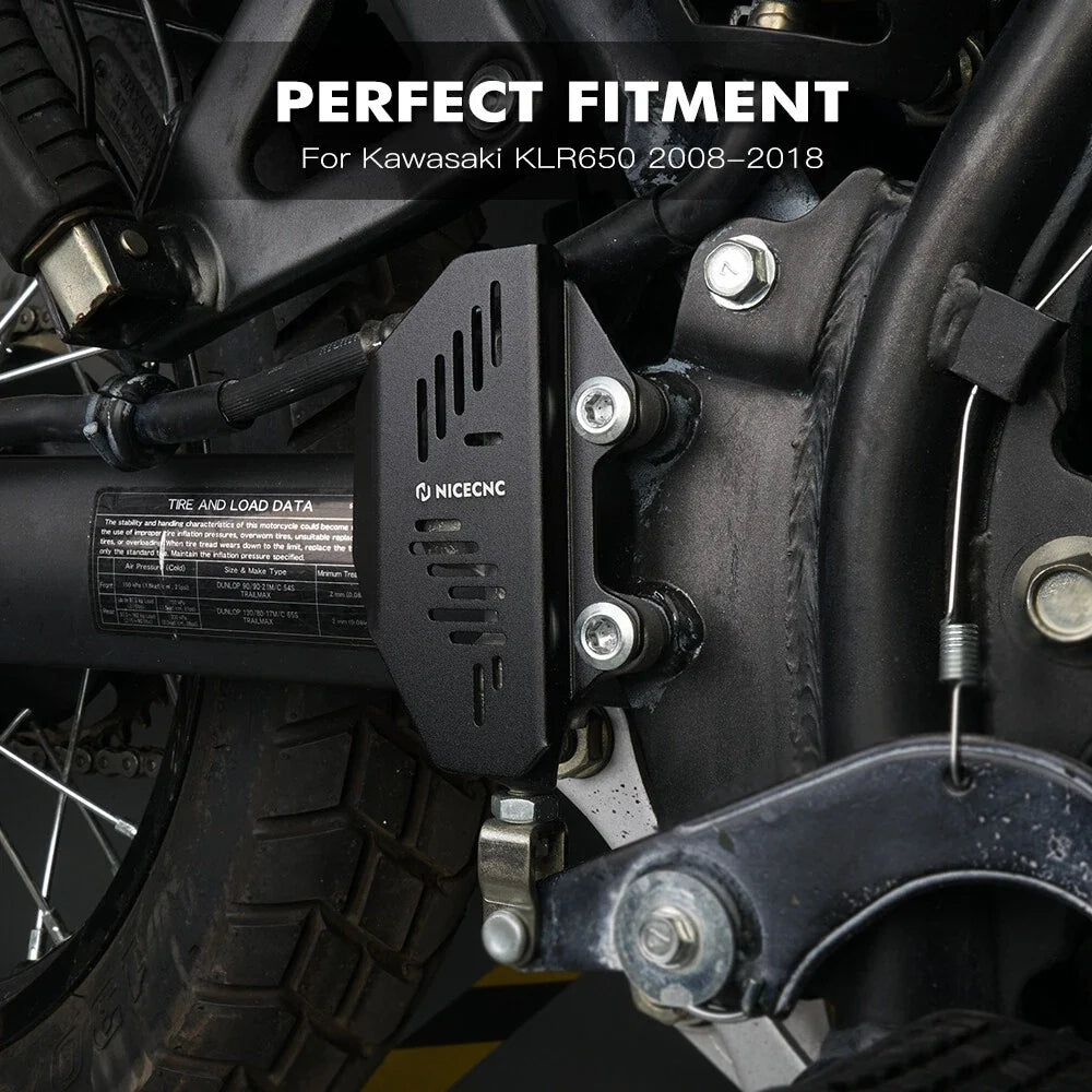 Rear Brake Fluid Reservoir Protector Guard for Kawasaki KLR650 (2008–2018)