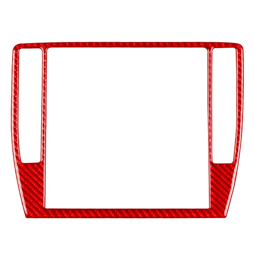 Carbon Fiber Red Radio CD Panel Frame Trim for Volkswagen Passat B5 (2001–2005)