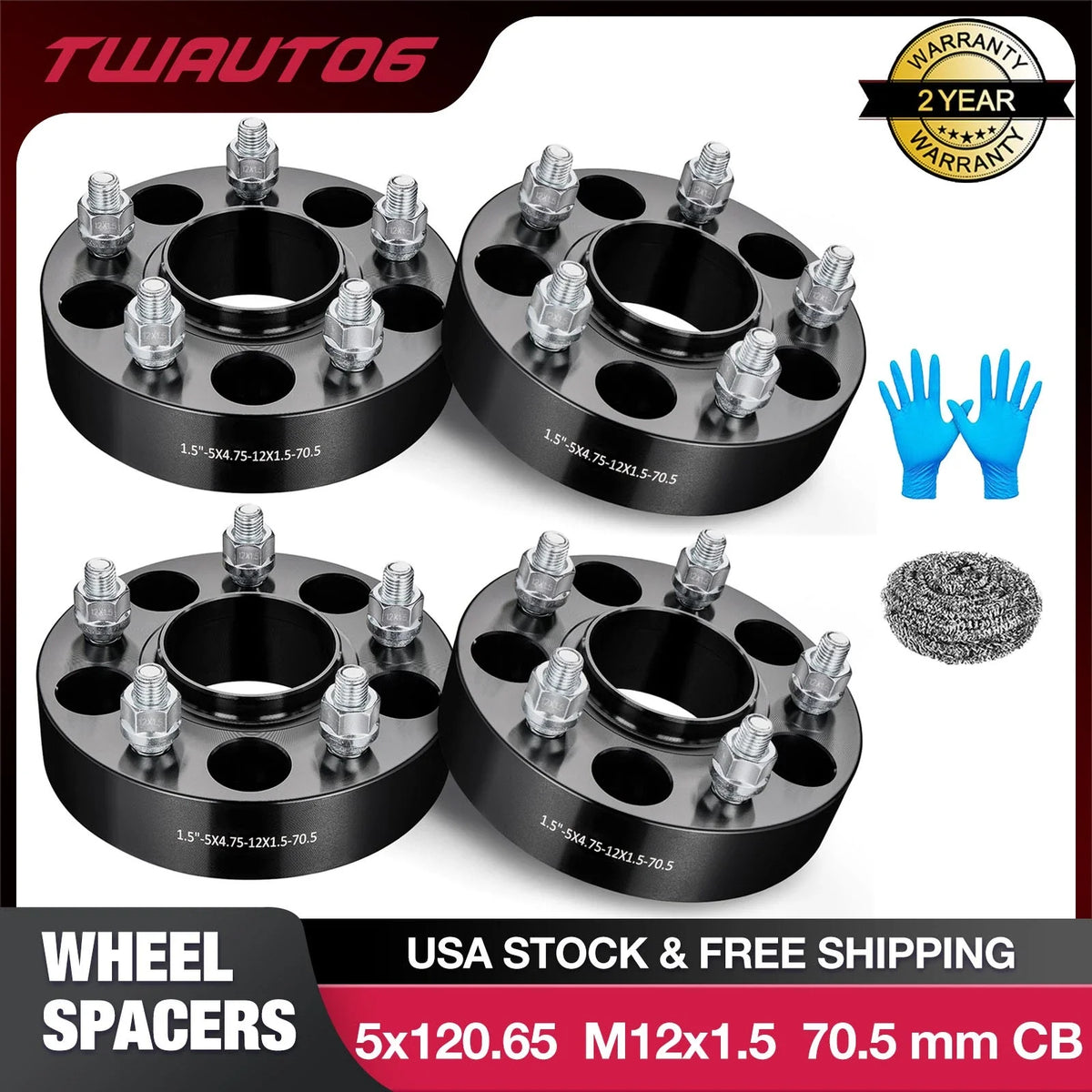 4X 1.5" Hubcentric Wheel Spacers for Chevrolet Blazer (1987–2005) 5x120.65