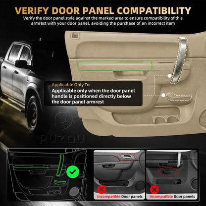 Front Left Armrest Repair Kit for Chevy Silverado & GMC Sierra (2010–2014)