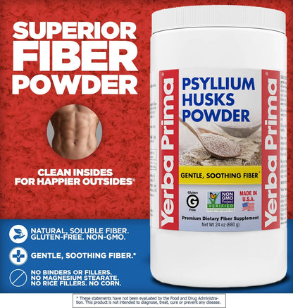 Psyllium Husk Powder for Health Supplements (24 oz)