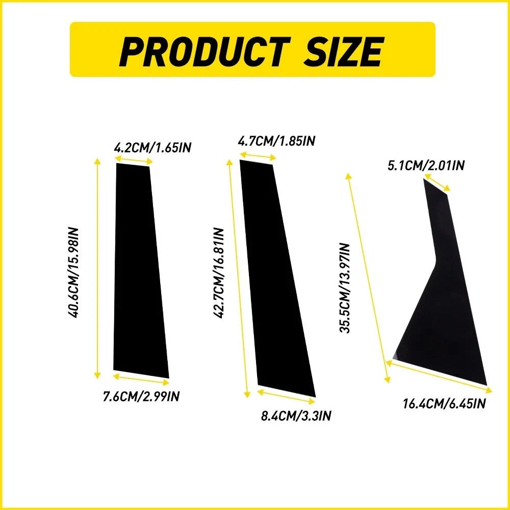 Pillar Posts Cover Trim for Genesis G80 Sedan (2015–2022) Glossy Black
