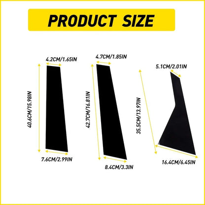 Pillar Posts Cover Trim for Genesis G80 Sedan (2015–2022) Glossy Black