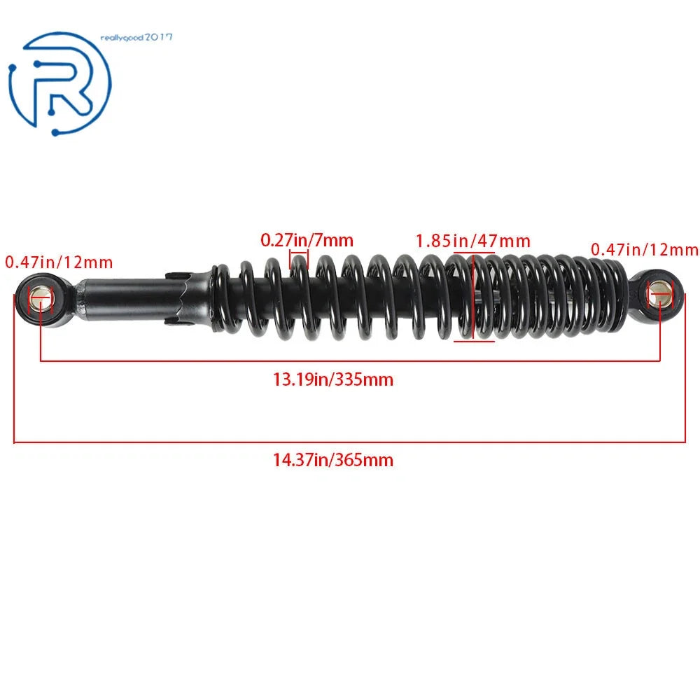 Black Shocks 335mm for Honda S65 CL/CT70 XL75 CL/CM/S90 CM91 (1970–1979)