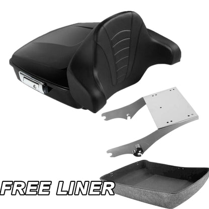 Chopped Trunk Pad Mount Rack for Harley Street Glide (1997–2008) Matte Black