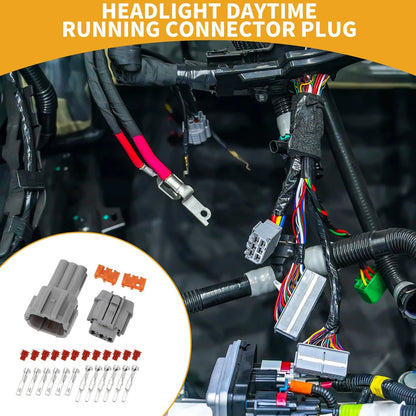 6 Pin Headlight Daytime Running Connector Plug for Nissan 
