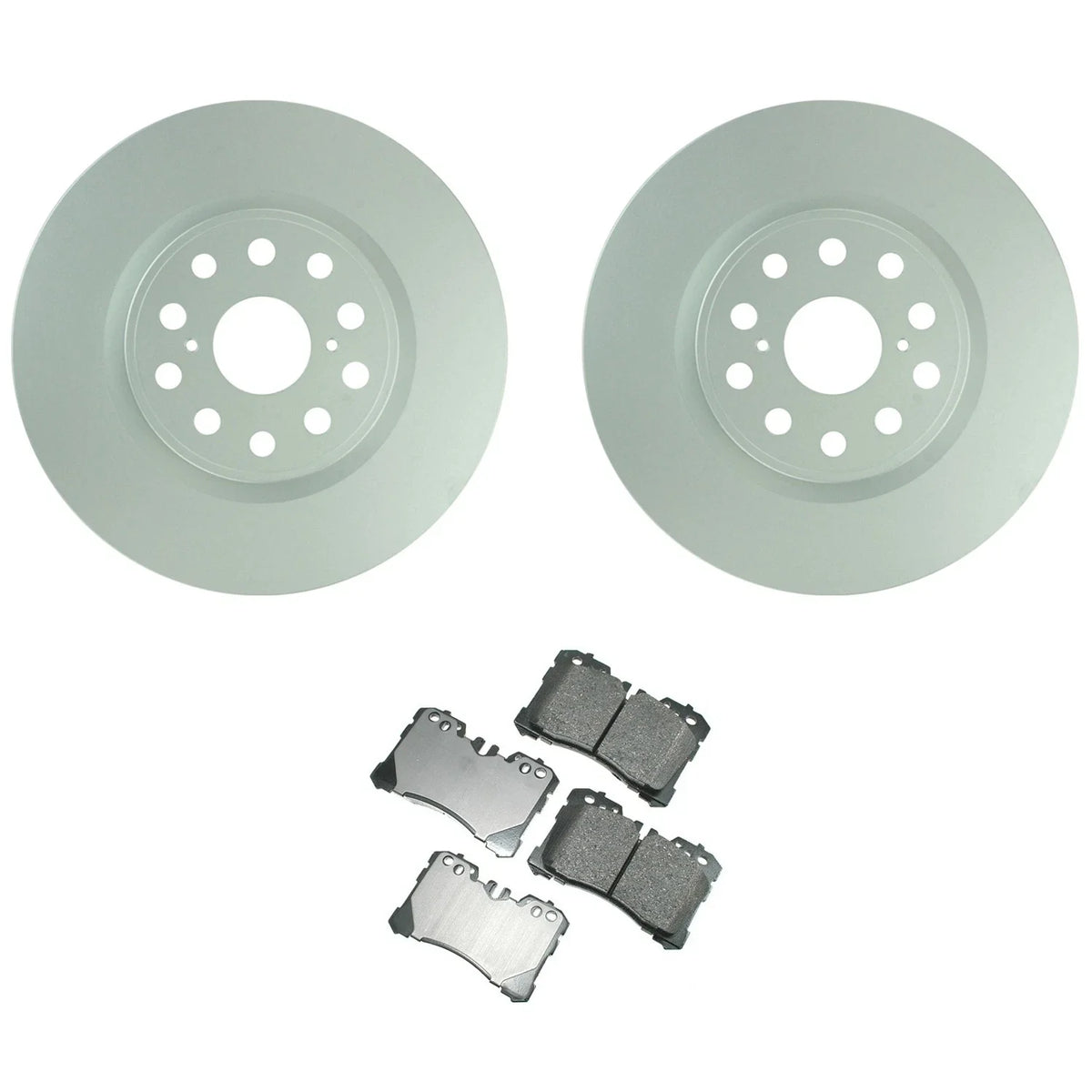 Set of 2 Bosch QuietCast Front Rotors & Akebono ProACT Pads for LS460 (2007–2012)
