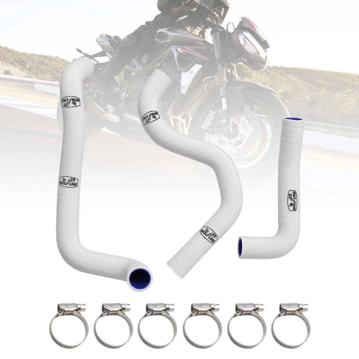 Silicone Radiator Coolant Hose Kit for Street Triple 765 R RS (2020–2022) M504-B002-WHT