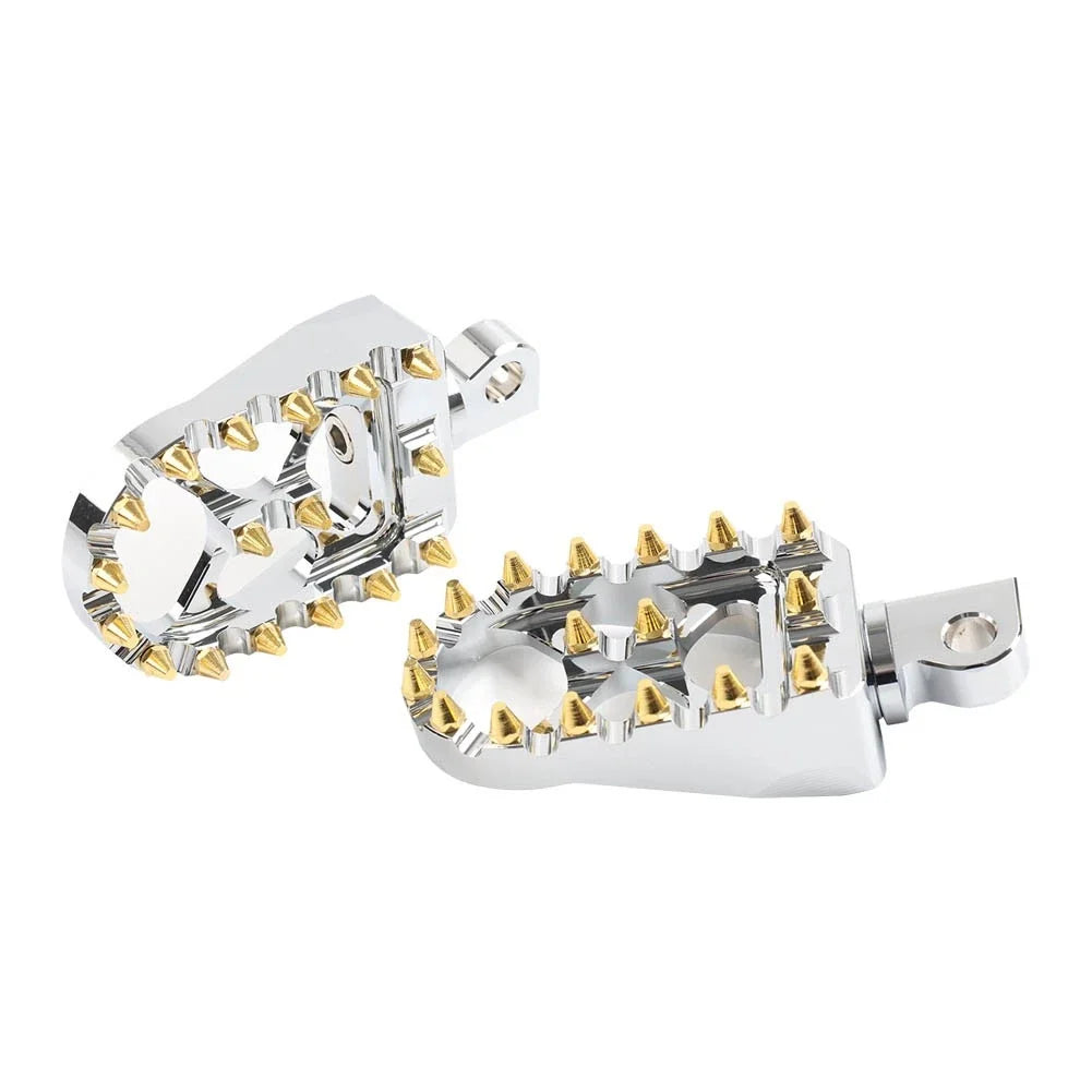 CNC Wide Fat Foot Pegs for Harley Dyna Sportster Fatboy