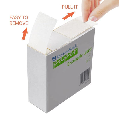 500 Dissolvable Food Labels 1 x 2 Inch Roll
