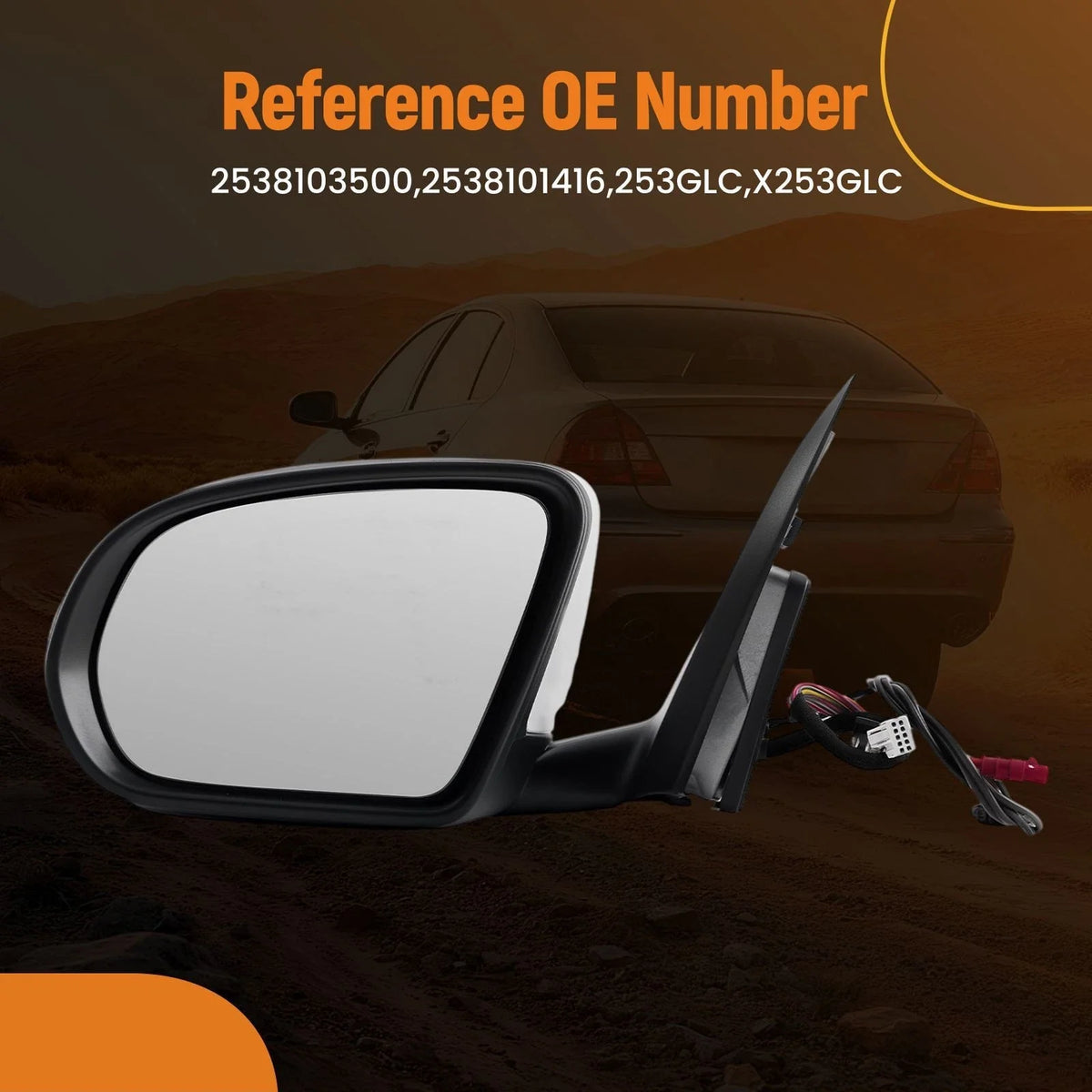 Left Side Mirror Signal Blind Spot for Mercedes-Benz GLC300 GLC43 (2016–2020)