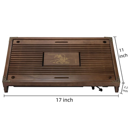 Wooden Tea Tray for Chinese Kung Fu (17 Inch)