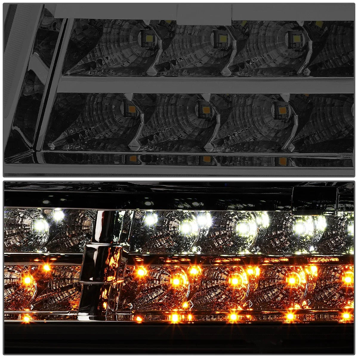 LED DRL Tube Smoked Clear Side Headlights for Tahoe Suburban (2007–2014)