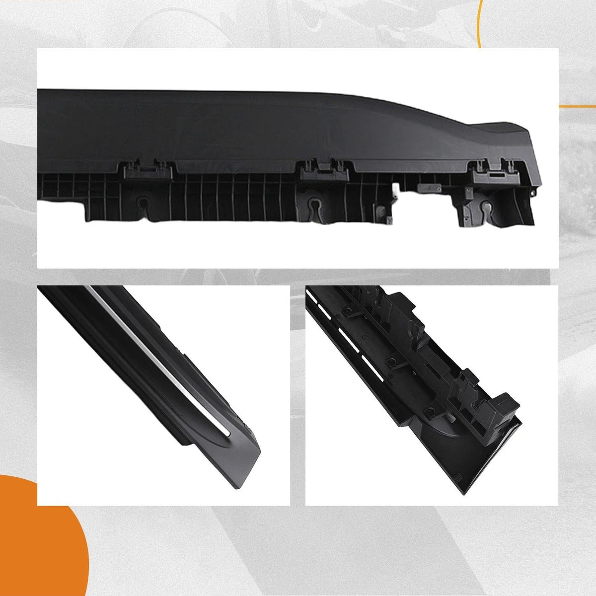 Set of 2 Black Running Boards Side Steps for Mercedes GLE350 GLE450 (2020–2024)