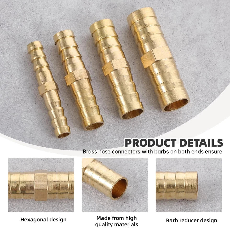 22Pcs Brass Barbed Hose Fittings for Various Hose Sizes (1/4 to 1/2)