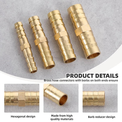 22Pcs Brass Barbed Hose Fittings for Various Hose Sizes (1/4 to 1/2)
