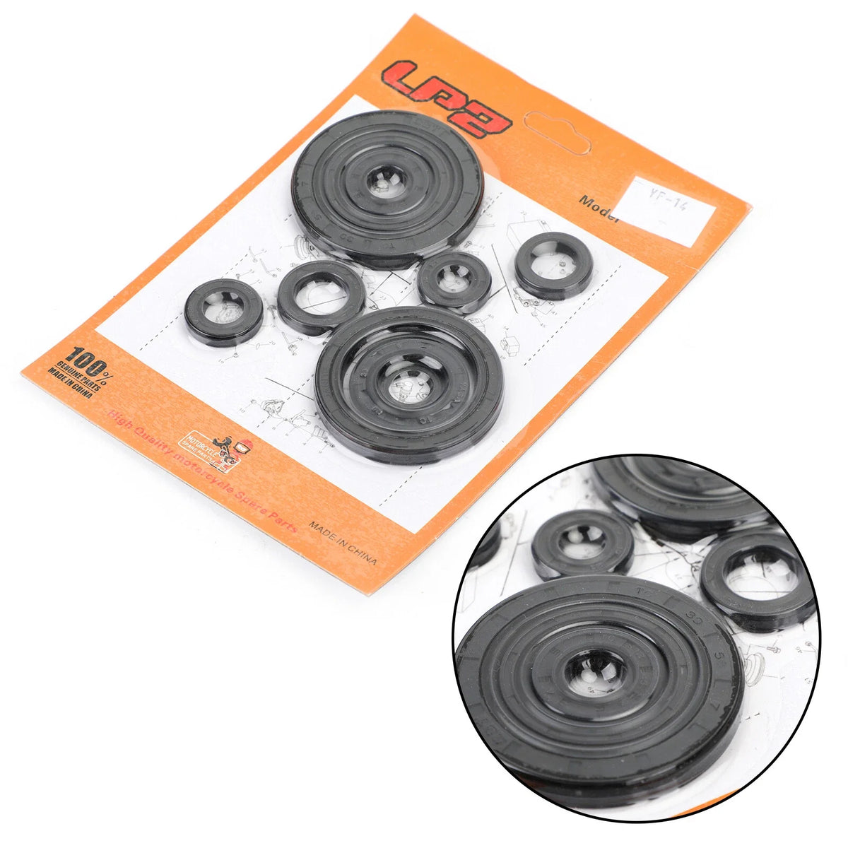 10pcs Engine Oil Seal Crankcase Kit for Honda CRF250R CRF250X (2004–2017)