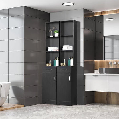 Salon Hair Styling Station with 5 Drawers for Barber Storage