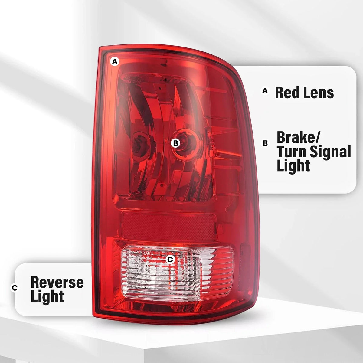 Set of 2 Tail Lights for Dodge Ram 1500 2500 3500 (2009–2018) W/Bulb