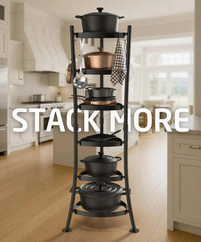 Freestanding Pot Rack for Kitchen (19.31" x 21.93" x 58") - 264 Lbs Capacity