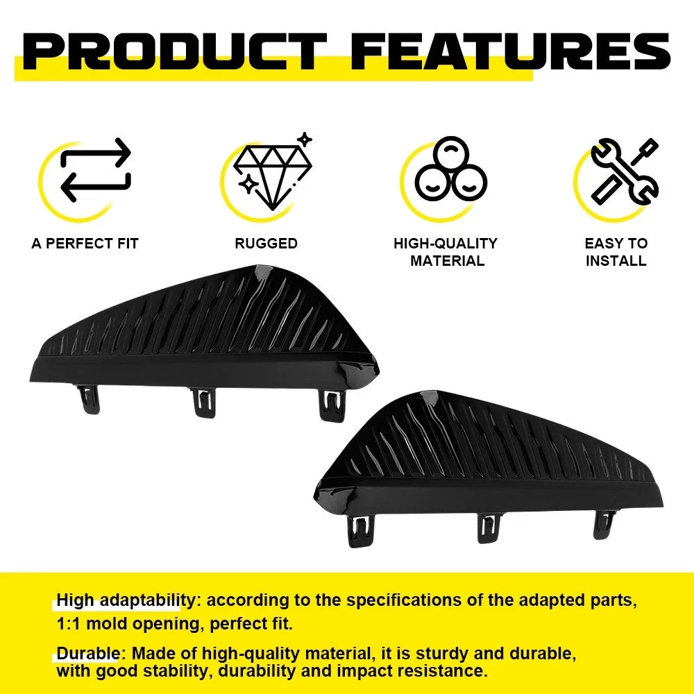 2X Lower Fog Light Covers for Nissan Sentra (2024–2025) Front Bumper Grille