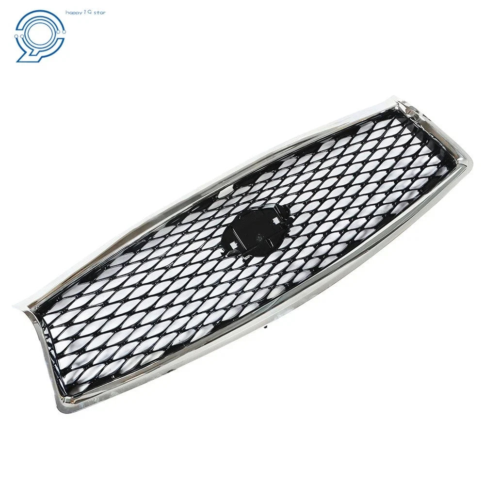 Front Bumper Upper Grille for Infiniti Q50 Sedan (2014–2017) Chrome/Black