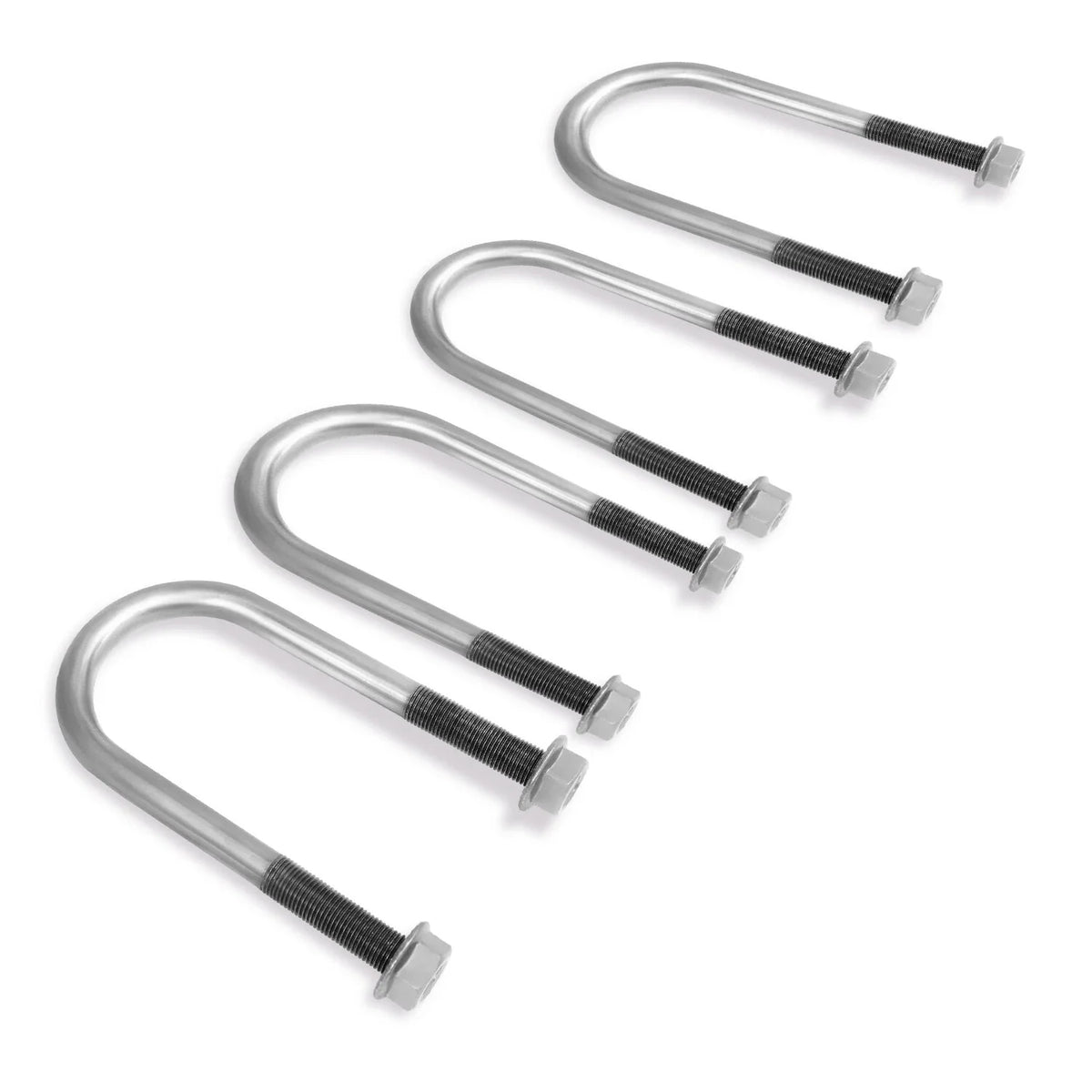 Set of 4 U Bolt Kit for 2 Inch Axle Tube (6 Inch Long)