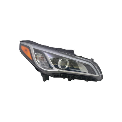 Headlight Passenger Side for Hyundai Sonata (2015–2017) LLX-HY2503184-CLA1, HY2503184, HID, Black Bezel
