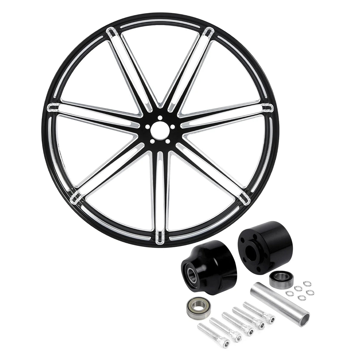 Front Wheel Rim & Hub for Harley Road Glide (2008–2025) 26"x3.5" Single Disc