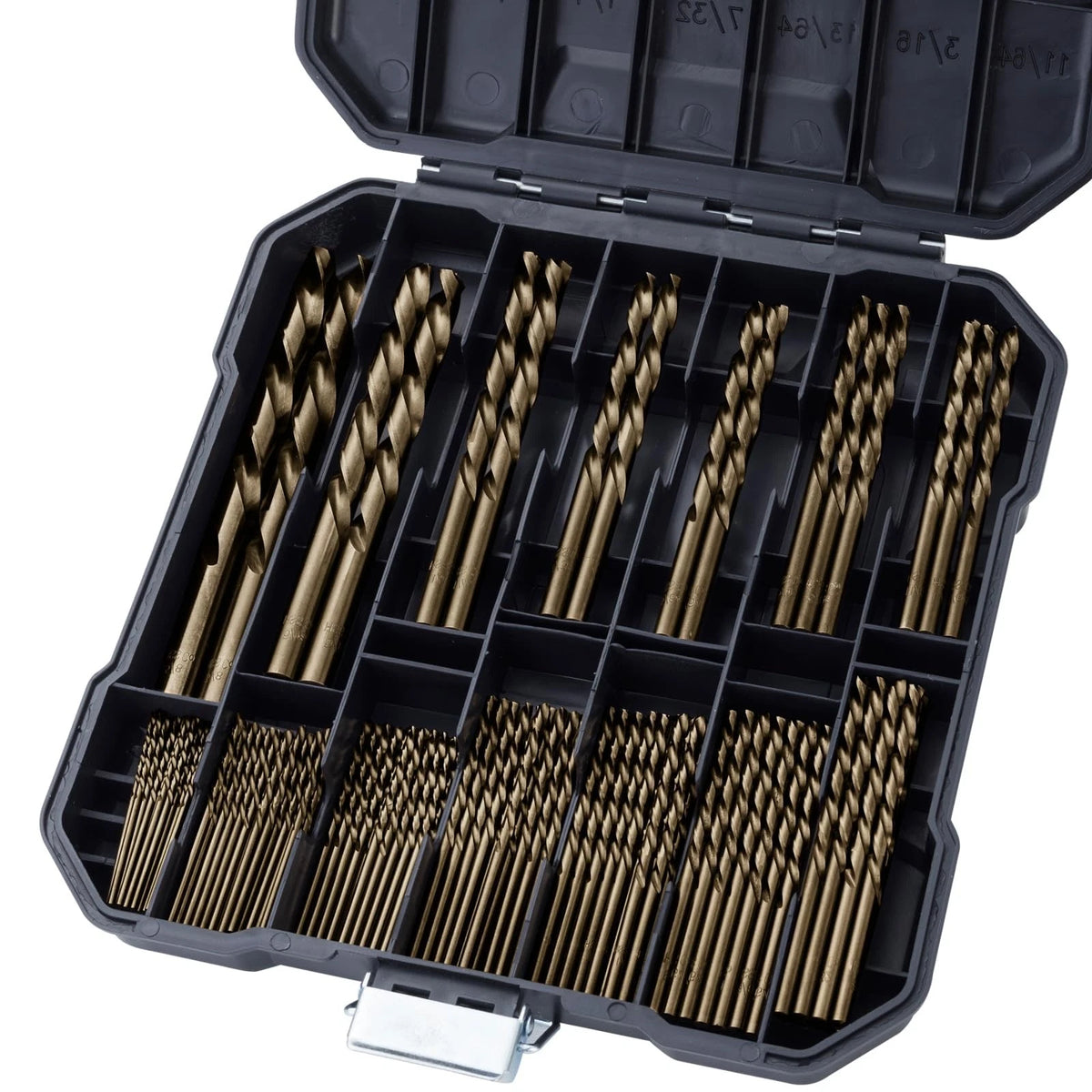 99-Piece Cobalt Drill Bits Set for Hardened Metal (1/16-3/8 in)