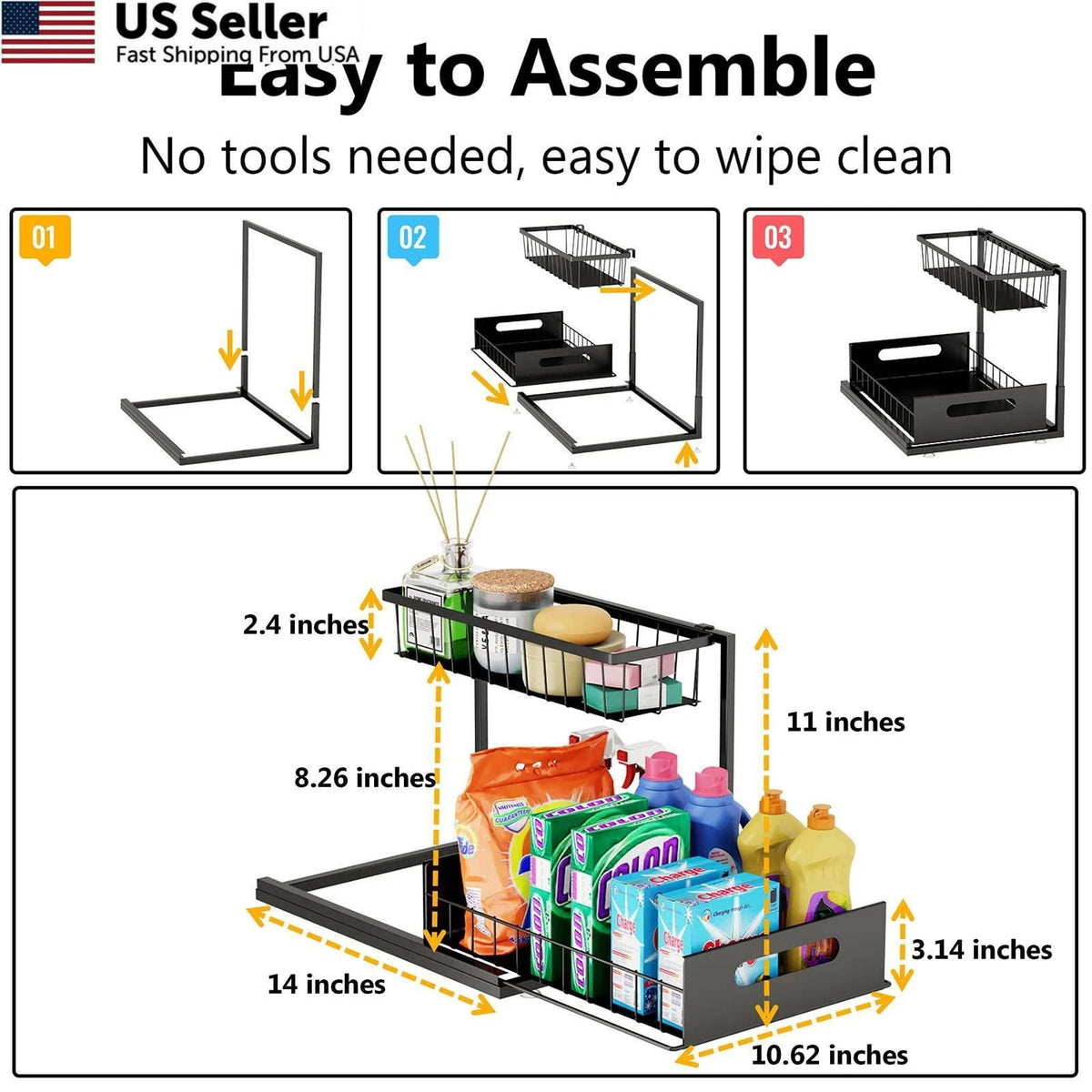 2X Under Sink Organizers and Storage for Ceetug (2023–2023)