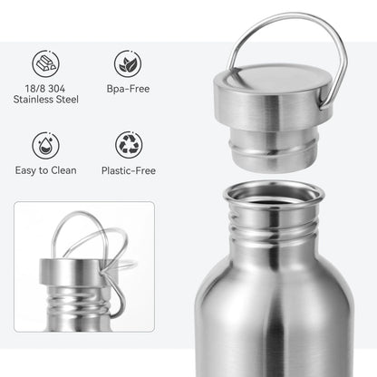 32oz Uninsulated Water Bottle for Universal Use (32 Ounces, Silver)