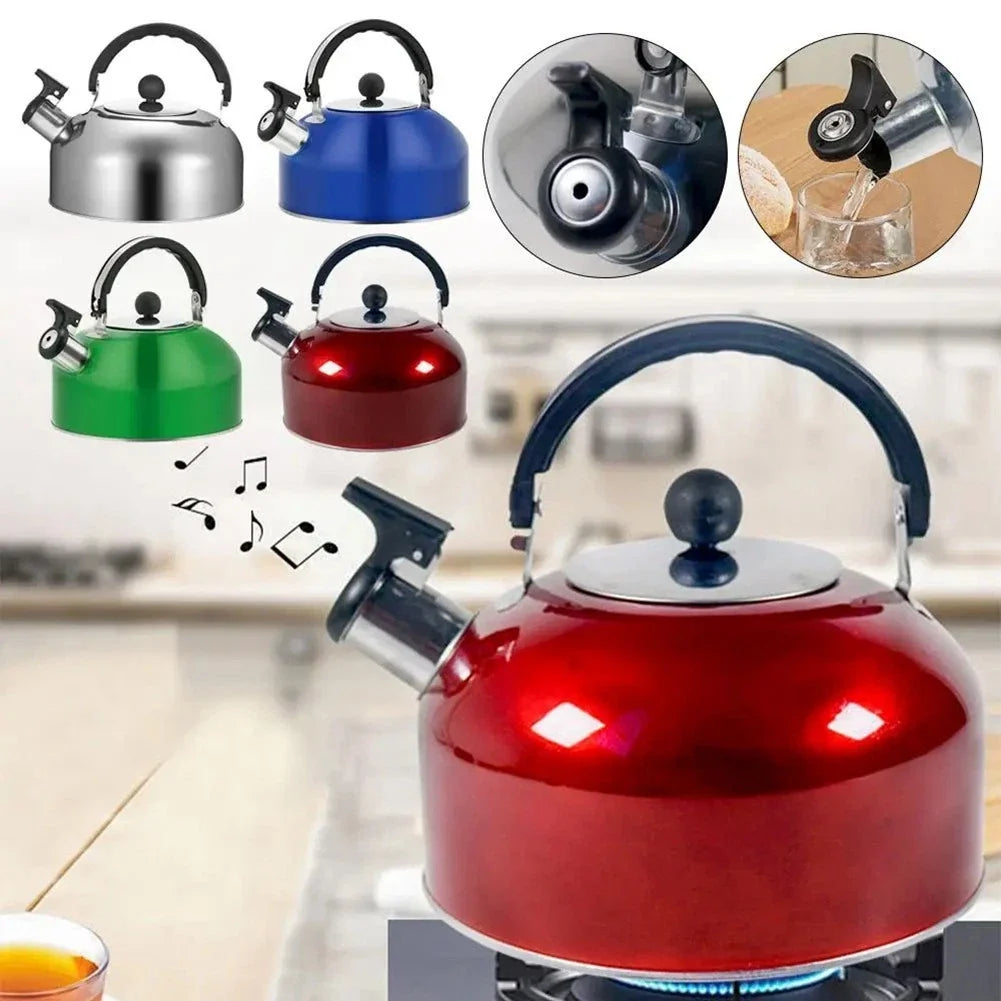 3L Whistling Kettle with Heat Resistant Handle for All Stovetops
