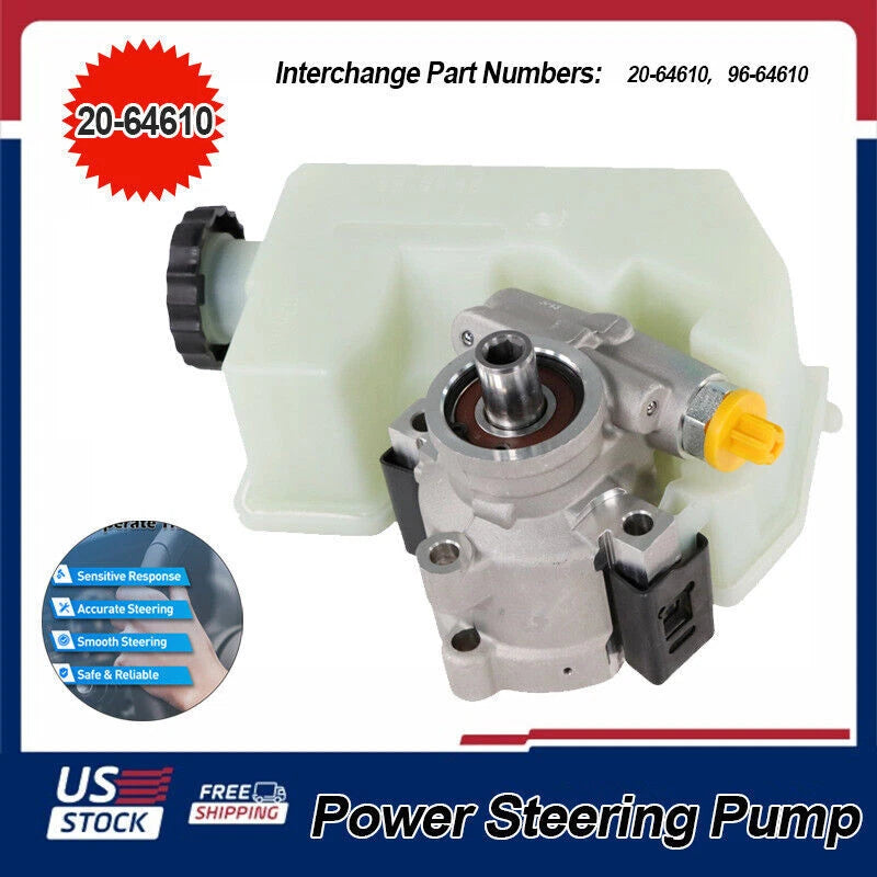 Power Steering Pump with Reservoir for Jeep Liberty (2002–2006) 20-64610, 96-64610
