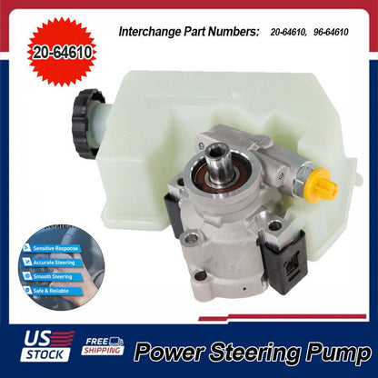Power Steering Pump with Reservoir for Jeep Liberty (2002–2006) 20-64610, 96-64610