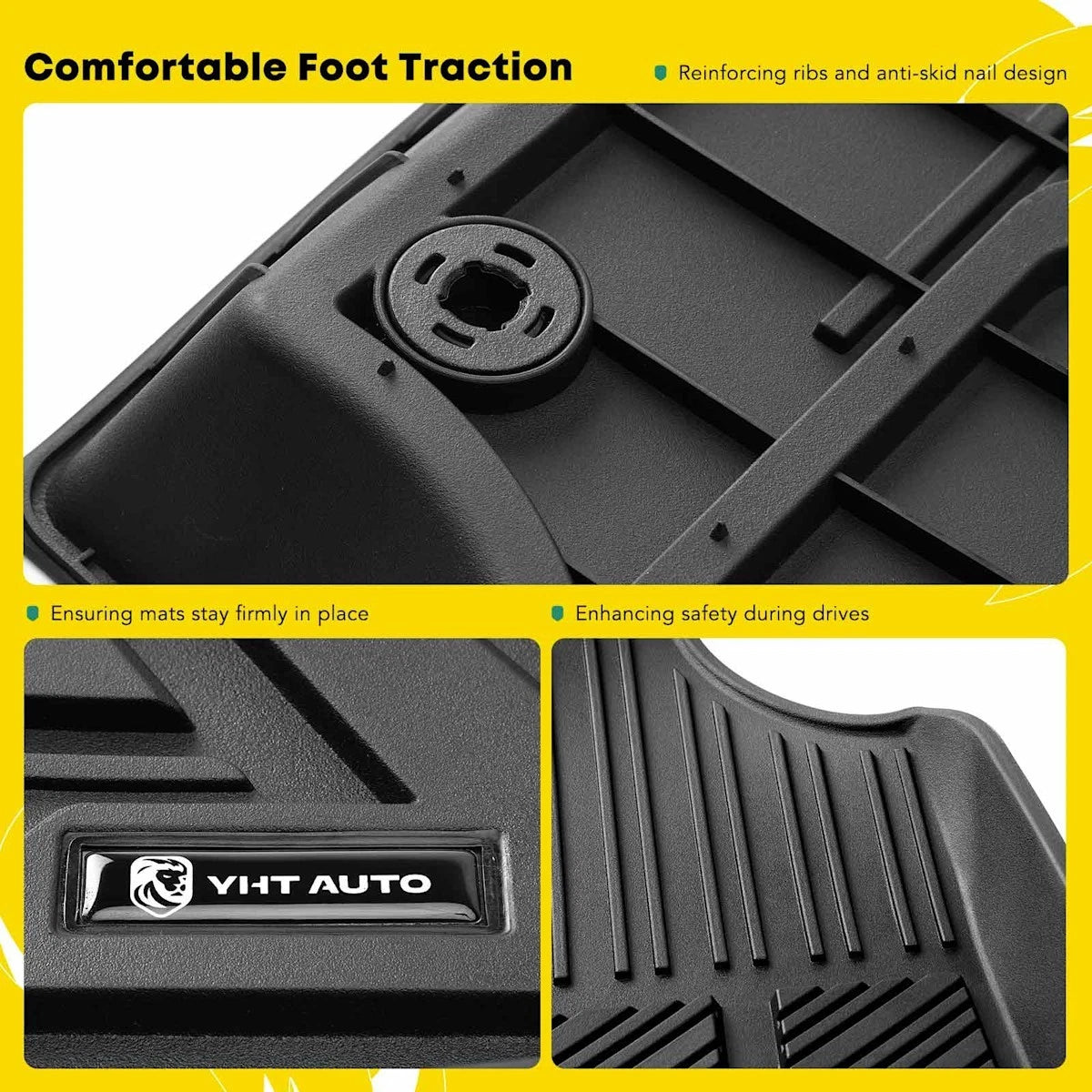 Floor Mats Set of 3 for Chevy Equinox (2018–2022) 18089706