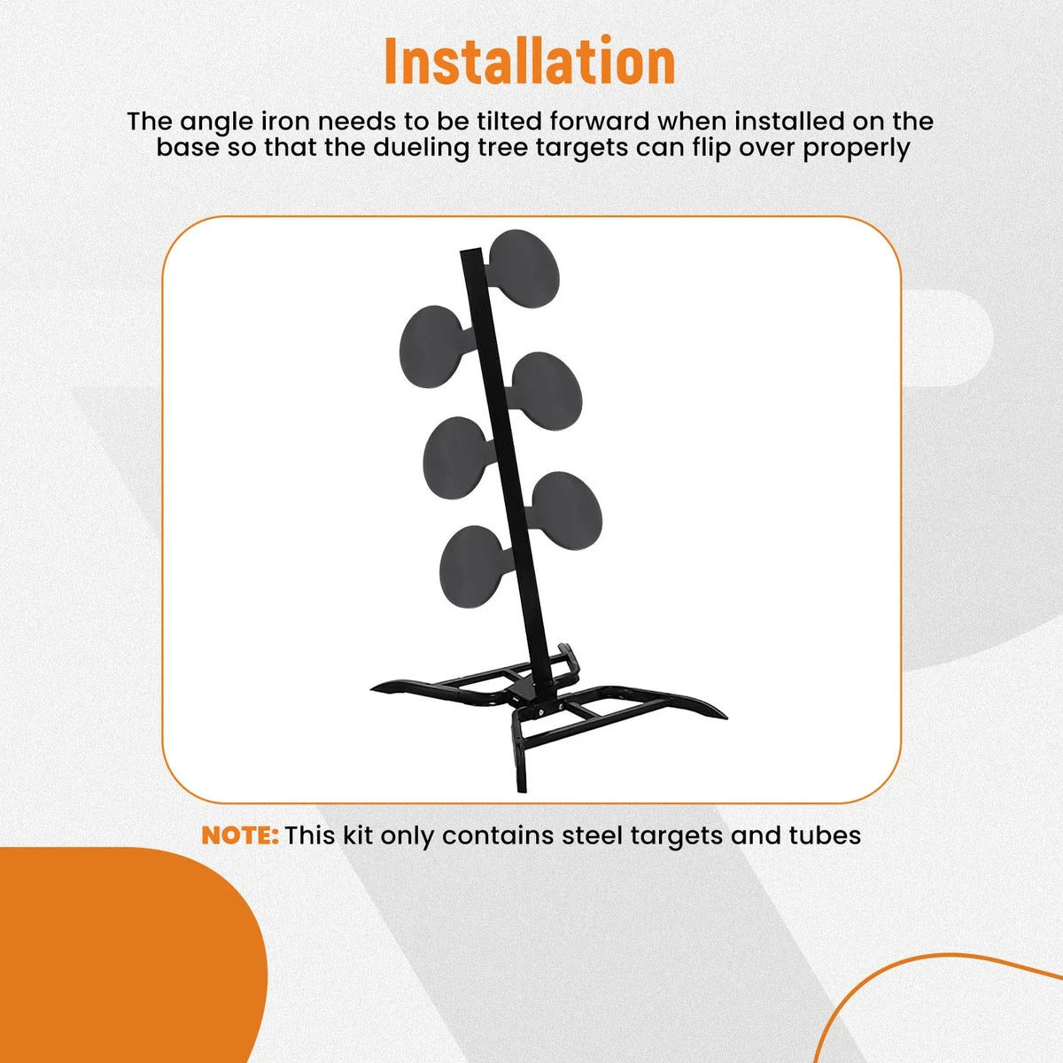 Set of 6 AR500 Steel Targets for Dueling Tree (6" x 3/8")