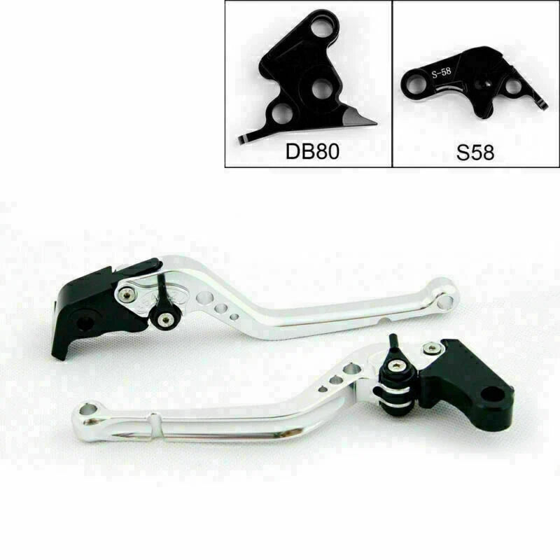 Long Brake Clutch Levers for Aprilia Tuono V4R (2011–2014) T9 Silver