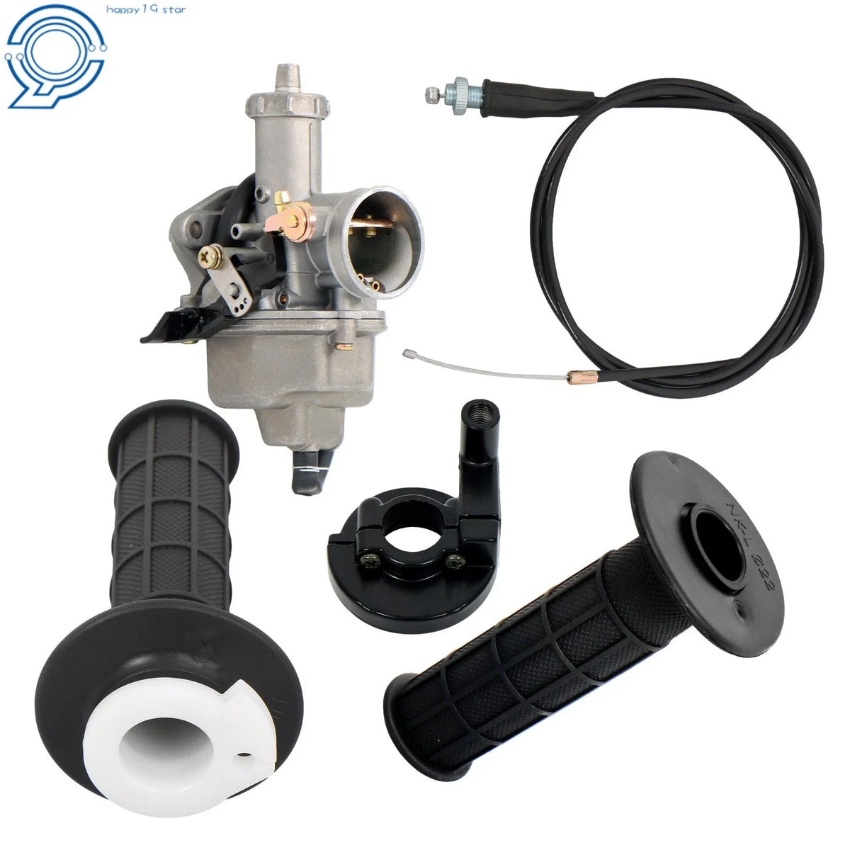 Carburetor with Handlebar Grips & Throttle Cable for Honda XR100 XR100R CRF100F