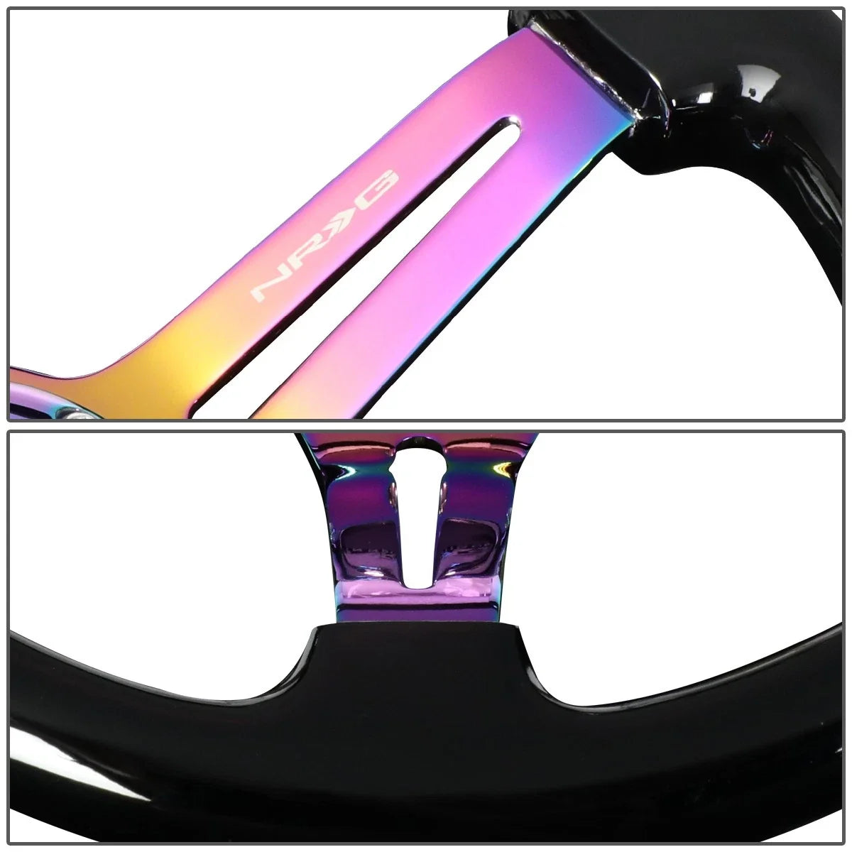 35cm Deep Dish Neo Chrome Steering Wheel for NRG