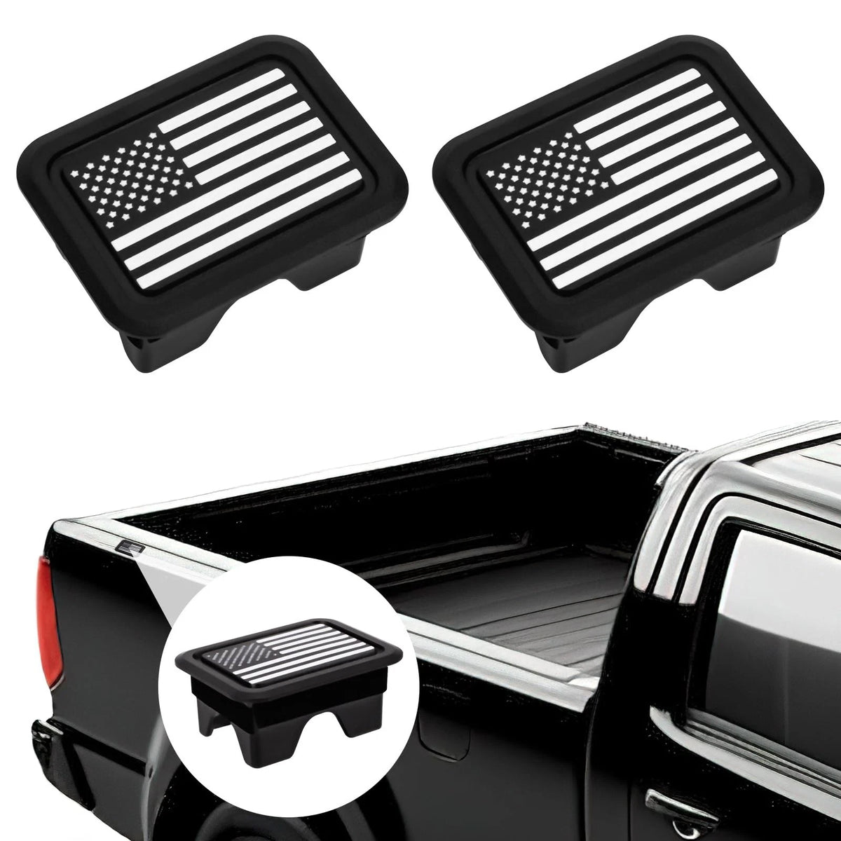 2X Stake Pocket Covers for Ram 1500 (2019–2023) - Black and White