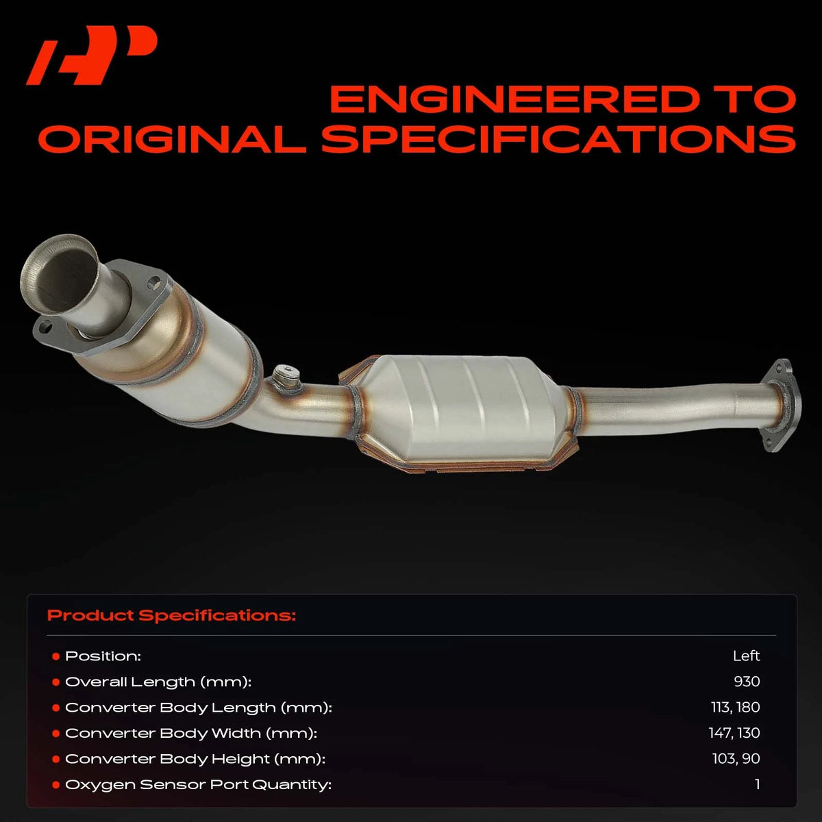 Left Catalytic Converter for Ford Crown Victoria Mercury Lincoln (2003–2011) 304-1302, 54346