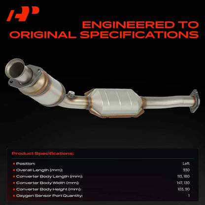 Left Catalytic Converter for Ford Crown Victoria Mercury Lincoln (2003–2011) 304-1302, 54346