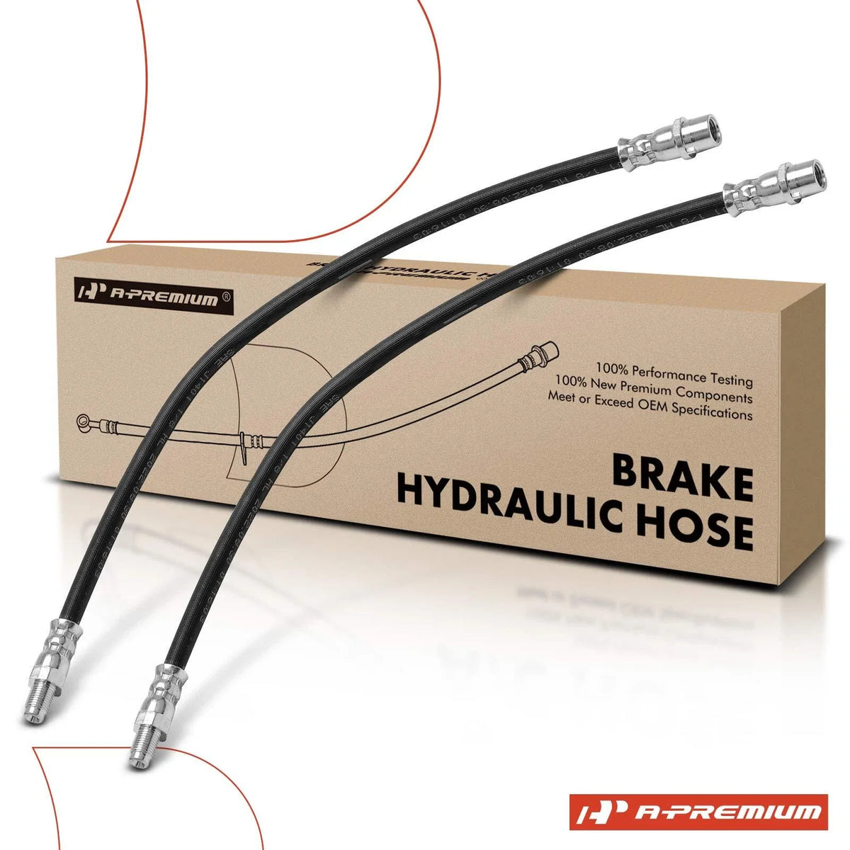 2X Front Brake Hydraulic Hose for Mercedes-Benz C300 CLK55 AMG (2008–2015)